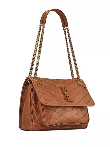 YSL MEDIUM NIKI CALFSKIN LEATHER SHOULDER BAG
