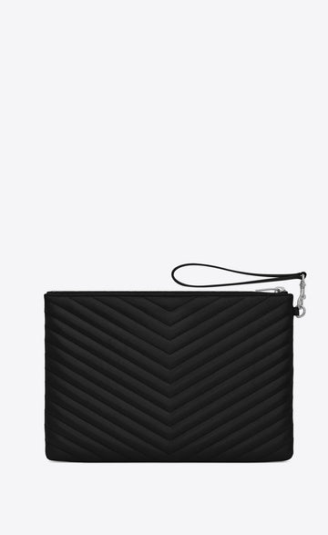 YSL Monogram Matelassé Wristlet Pouch
