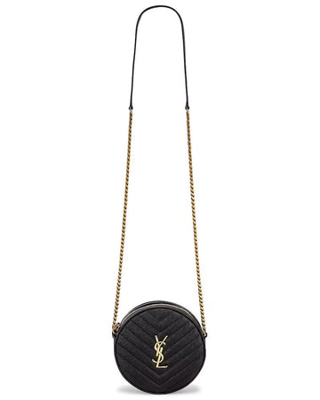 YVES SAINT LAURENT MATELASSÉ ROUND CAMERA BAG