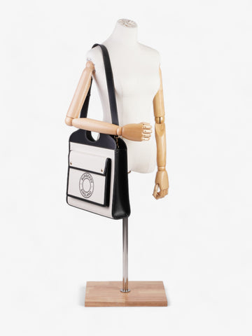 Burberry Pocket Crossbody Cream / Black Canvas