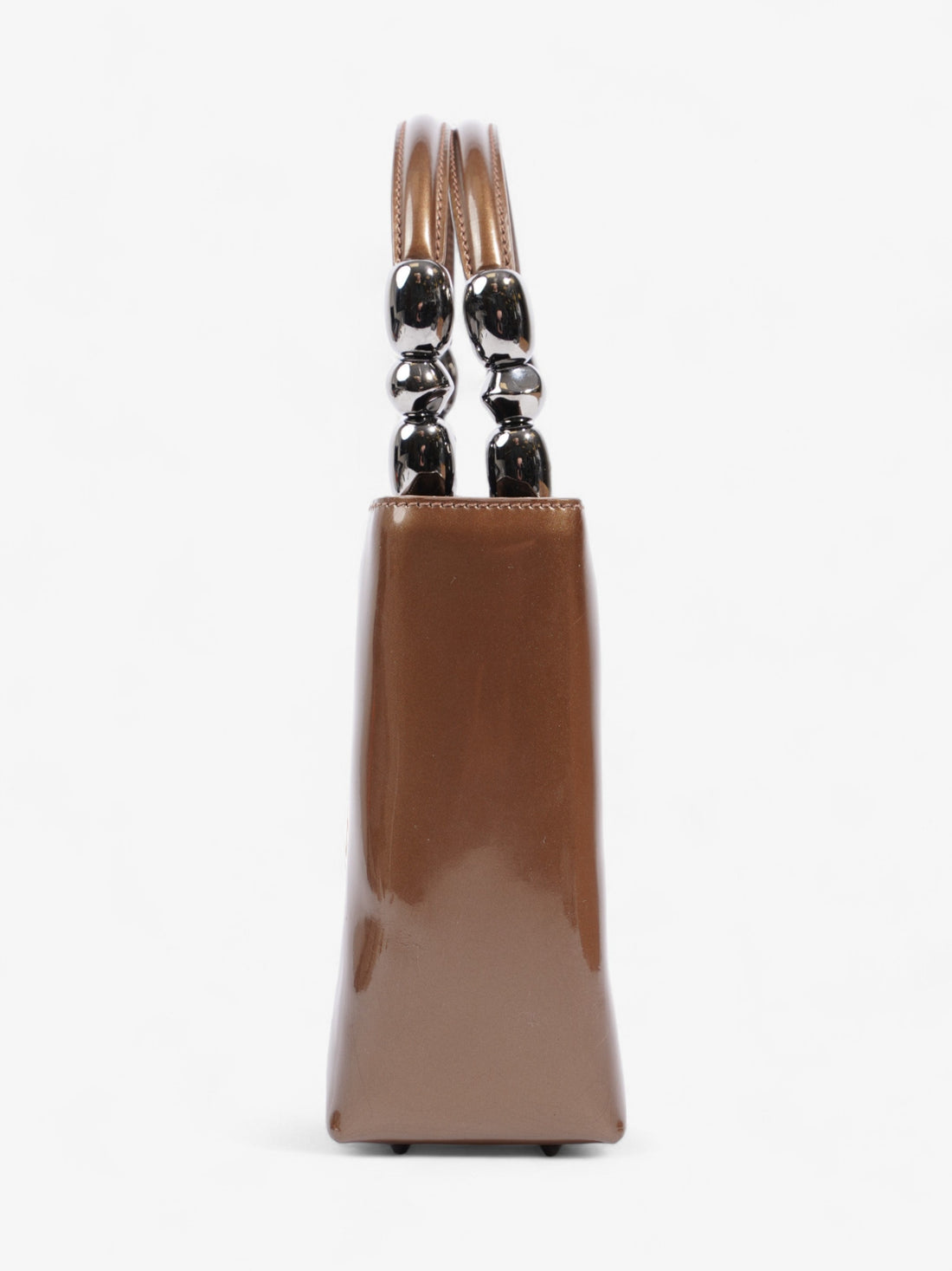 Christian Dior Malice Tote Brown Patent Leather