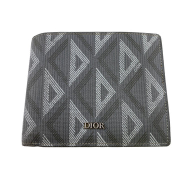 Christian Dior Bifold Wallet leather gray Compact wallet cd diamond mens Used