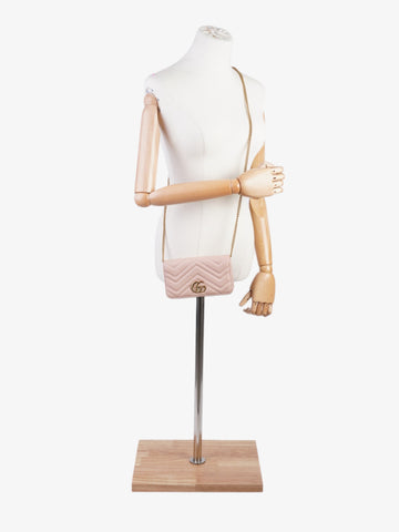 Gucci EC Marmont Pink Calfskin Leather Mini