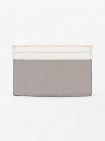 Fendi Shadow Card Holder Grey / Off White Leather