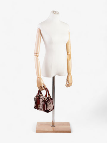 Fendi Zucchino Boston Burgundy Canvas