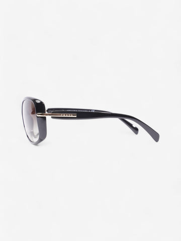 Prada Oversized Sunglasses Black / Light Gold Acetate 130mm