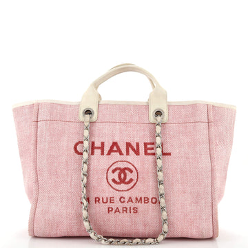 CHANEL Deauville Tote Raffia Medium