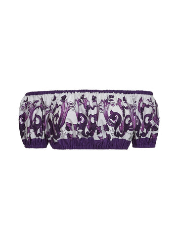 Dolce & Gabbana Women Maiolica Print Poplin Top