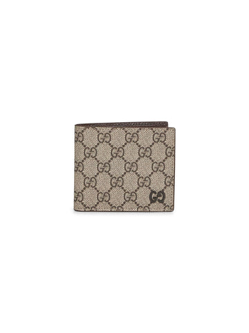 Gucci Men Beige Gg Bi-Fold Wallet