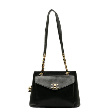 Chanel Cocomark ingle Flap Chain  Bag Black Caviar S  Chanel