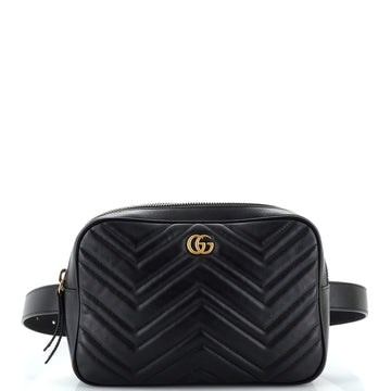 GUCCI GG Marmont Square Belt Bag Matelasse Leather
