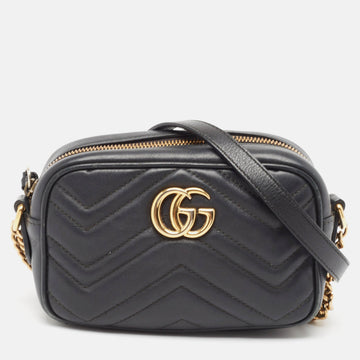 Gucci  Matelass&eacute; Leather Mini EC Marmont Crossbody Bag