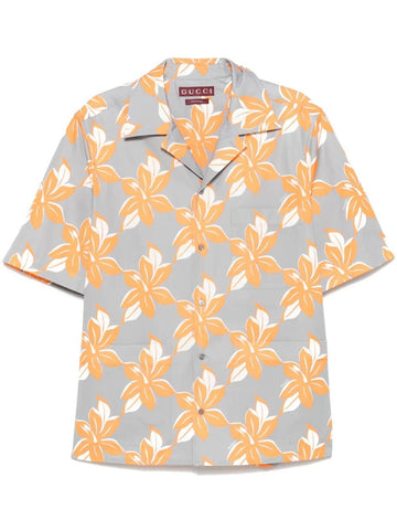 Gucci Men `Twist Fl On Pop` Print Shirt