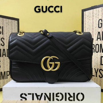 Women's Gucci EC Marmont medium matelassé shoulder bag