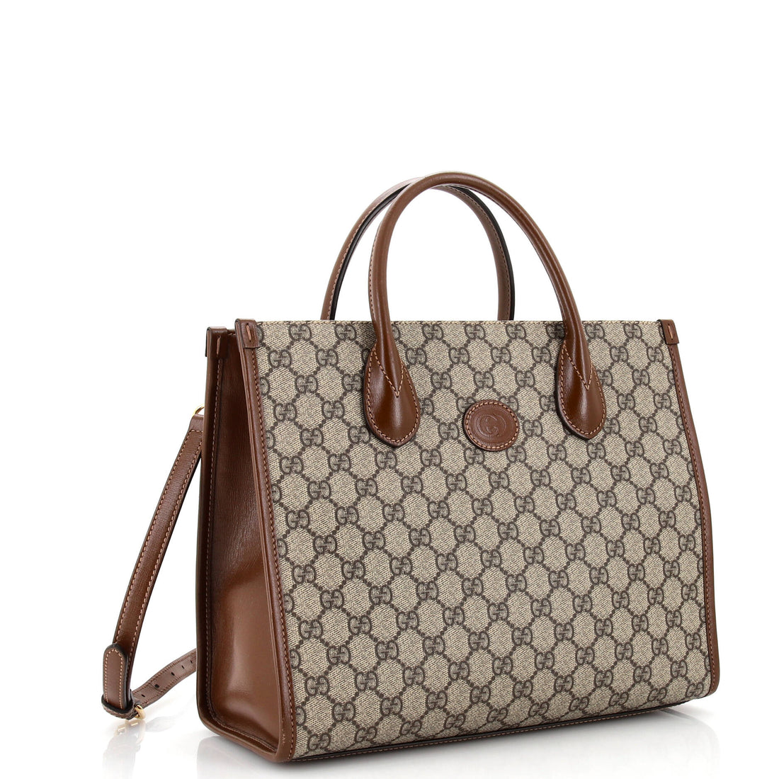 Structured Top Handle Open Tote EC Coated Canvas Small