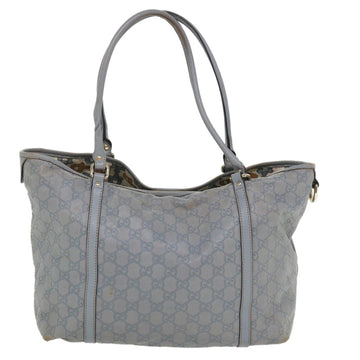 GUCCI EC Canvas Shoulder Bag Leather Light Blue 197953  ac1765