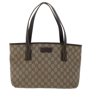 GUCCI EC Canvas Tote Bag PVC Leather Beige 211138  ac1991