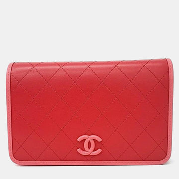 Red Leather Color Pop WOC Crossbody Bag