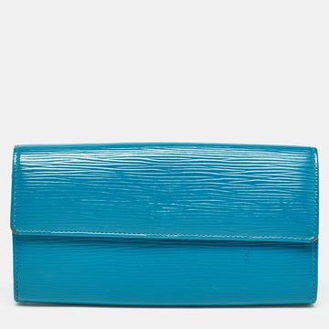 Cyan Epi Leather Sarah Wallet