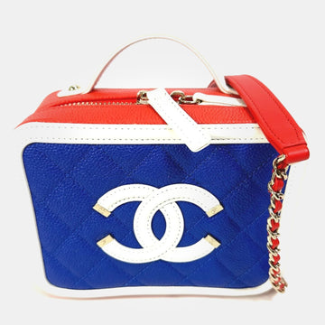 Multicolor Leather CC Filigree Vanity Case Shoulder Bags