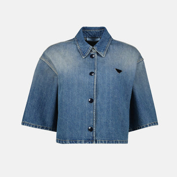 Chemise courte en denim