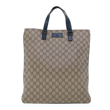 GUCCI EC Canvas Tote Bag PVC Leather Beige  am4470