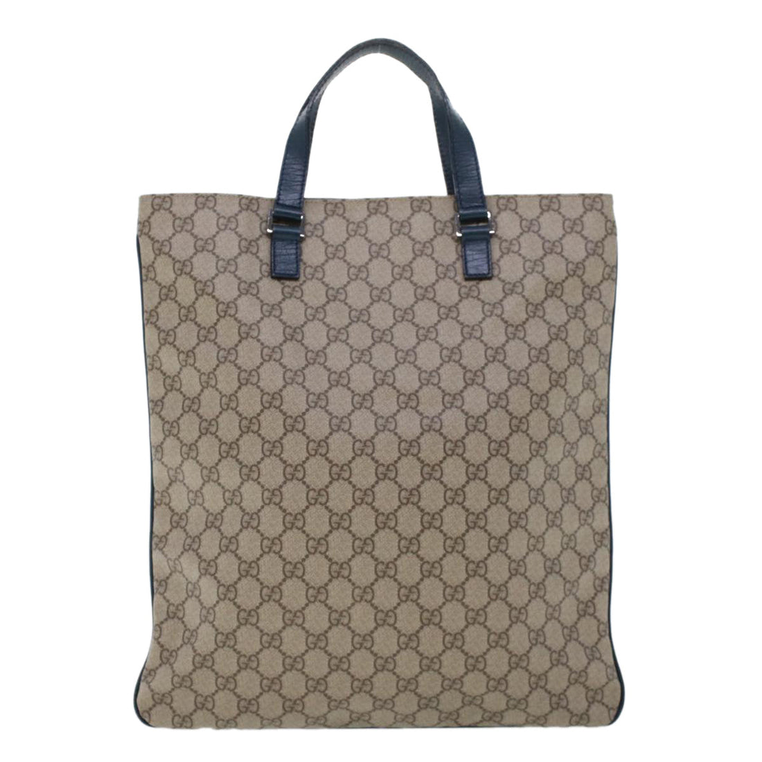 GUCCI EC Canvas Tote Bag PVC Leather Beige  am4470