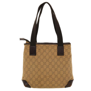 GUCCI EC Canvas Tote Bag Leather Beige 28893  am4545