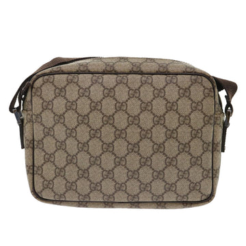GUCCI EC Canvas Shoulder Bag PVC Leather Beige 114291  am4698