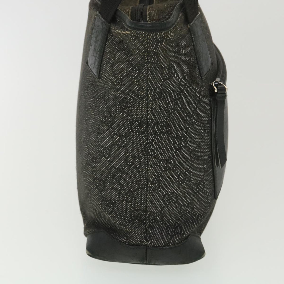 GUCCI EC Canvas Tote Bag Black 28893  ar8950