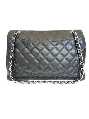 CHANEL Large Caviar Classic Handbag