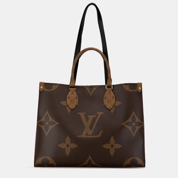 Brown Monogram Giant Canvas OnTheGo MM Tote Bag