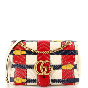 EC Marmont Flap Bag Trompe L'Oeil Matelasse Leather Medium