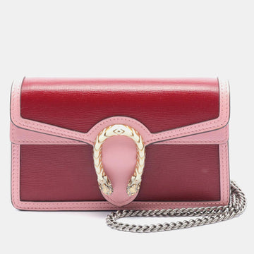 Pink Leather Leather Dionysus Super Mini Shoulder Bag
