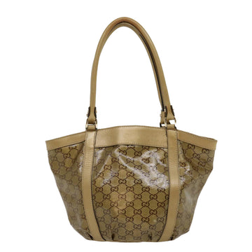 GUCCI EC Canvas Tote Bag Beige Gold 211983204991  bs1798