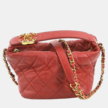 Red Leather CC Hobo Bag