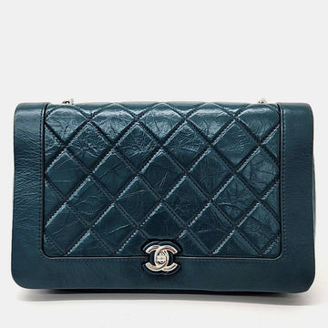 Green Leather Chain Crossbody Bag