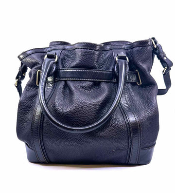 BURBERRY Brown Leather Solid Handbag