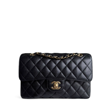 Chanel Classic Flap Small - Caviar 23CM Quilted Black Gold Hardware