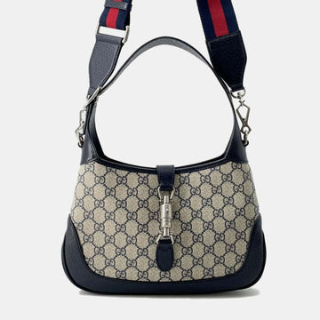Beige/Black GG Canvas Small Jackie 1961 Shoulder Bag