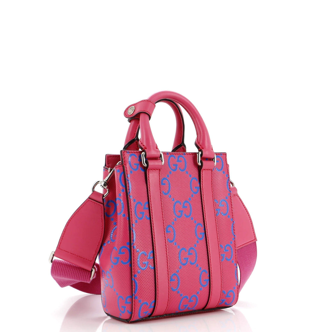 Convertible Open Tote EC Embossed Perforated Leather Mini