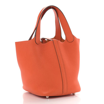 HERMÈS CLEMENCE PICOTIN LOCK 22 PM FEU BAG