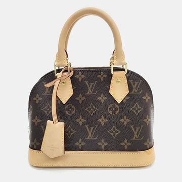 Brown Monogram Canvas Alma BB Top Handle Bag