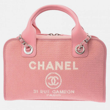 Pink Canvas Deauville Bowling Bag