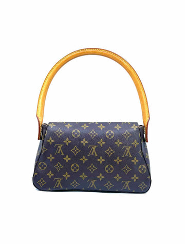 LOUIS VUITTON BROWN & BEIGE Coated canvas Handbag