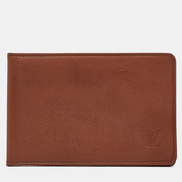 Brown Taiga Leather ID Card Holder