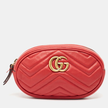 Gucci Matelass&eacute; Leather Mini EC Marmont Belt Bag
