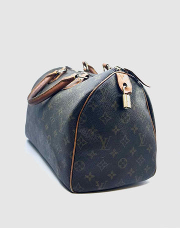 LOUIS VUITTON Speedy 30 Brown Coated canvas Monogram Handbag