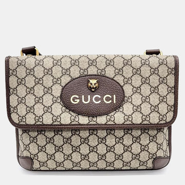 Beige GG Supreme Canvas Messenger Bag