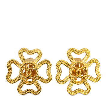 Chanel Coco Clover Motif Earring G   Chanel